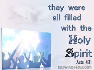 Acts 4:31 They Were All Filled With The Holy Spirit (pink)