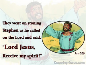 Acts 7:59 Stephen Said Lord Jesus Receive My Spirit (white)
