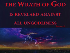 Romans 1:18 God's Wrath Revealed Against Unrighteousness (red)