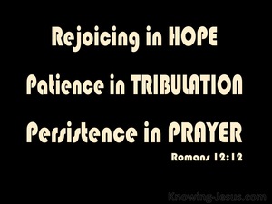 Romans 12:12 Rejoicing In Hope (black)