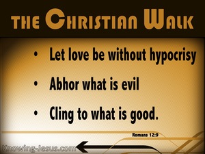 Romans 12:9 Let Love Be Without Hypocrisy (orange) 