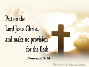Romans 13:14 Put On The Lord Jesus Christ, And Make No Provision For The Flesh (cream)