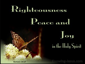 Romans 14:17 Righteousness Peace And Joy (black)