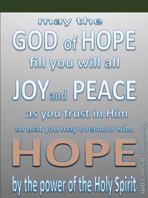 Romans 15:13 God Of Hope (white)