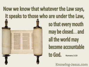 Romans 3:19 The Law Speaks To Those Under The Law (beige)