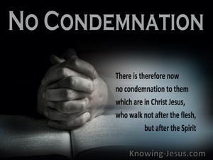 Romans 8:1 No Condemnation To Them Which Are In Christ Jesus (gray)