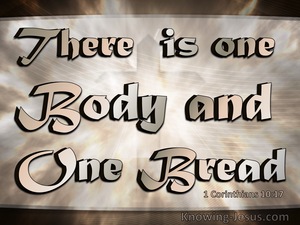 1 Corinthians 10:17 There Is One Bread And One Body (beige)