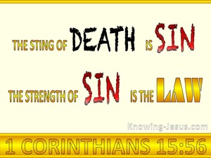 1 Corinthians 15:56 The Sting of Death is Sin (gold)