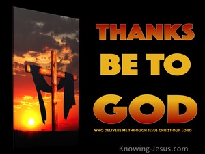 1 Corinthians 15:57 Thanks Be To God (orange)