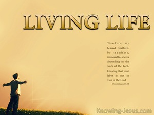 1 Corinthians 15:58 Living Life (devotional)04:29 (beige)