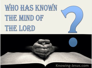 1 Corinthians 2:16 Who Has Known The Mind Of The Lord (blue)