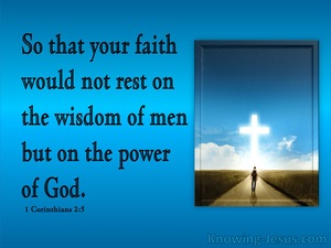 1 Corinthians 2:5 Faith In The Powe Of God (blue)
