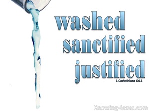 1 Corinthians 6:11 You Were Washed, Sanctified, Justified (white)