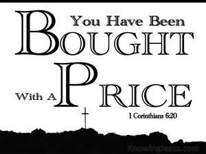 1 Corinthians 6:20 Bought With A Price (black)