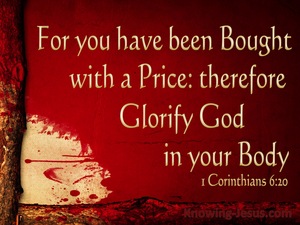 1 Corinthians 6:20 Bought With A Price (red)