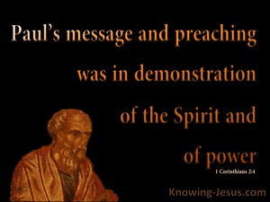 1 Corinthians 2:4 Paul's Message Demonstrated The Spirit's Power (black)