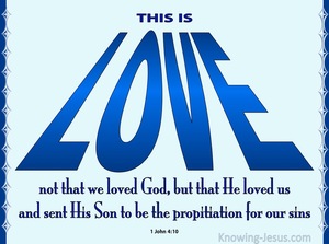 1 John 4:10 This Is Love (blue)