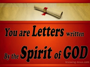 2 Corinthians 3:3 Letters Written On The Heart (red)