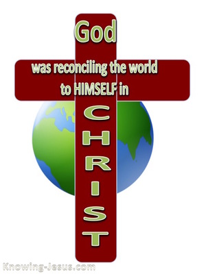 2 Corinthians 5:19 God Reconciling The World To Himself (maroon)