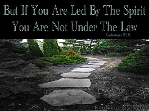 Galatians 5:18 But if you are led by the Spirit, you are not under the Law.