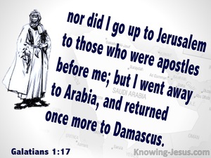 Galatians 1:17 Paul Went To Arabia (white)