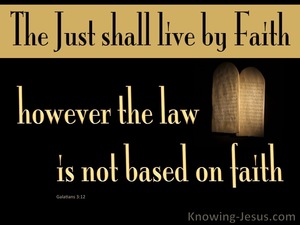 Galatians 3:12 The Law Is Not Based On Faith (beige)