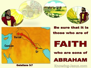 Galatians 3:7 Those Of Faith Are Sons Of Abraham (yellow)