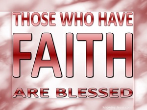 Galatians 3:9 Those Who Have Faith Are Blessed (red)