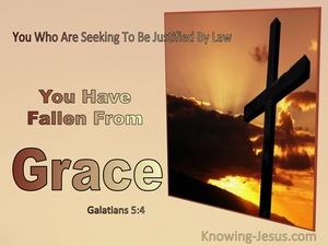 Galatians 5:4 Severed From Christ : Fallen From Grace (beige)