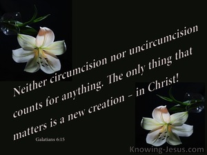 Galatians 6:15 Neither Circumcision Nor Uncircumcision But A New Creation (black)