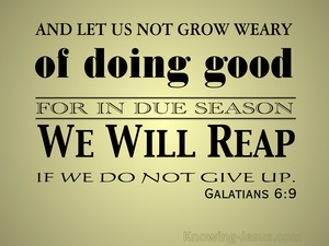 Galatians 6:9 Don't Grow Weary Of Doing Good (gold)