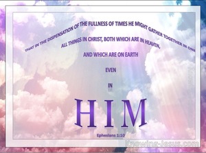 Ephesians 1:10 The Dispensation Of The Fulness Of Times (purple)