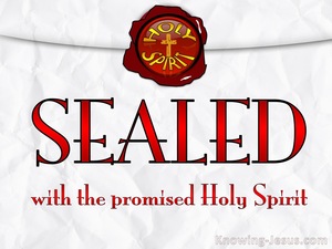 Ephesians 1:13 Sealed With The Holy Spirit (red)