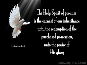 Ephesians 1:14 The Spirit Is Given As A Pledge Of Our Inheritance (black)