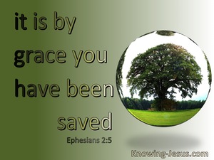 Ephesians 2:5 By Grace You Have Been Saved (green)