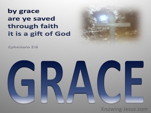 Ephesians 2:8 Saved by Grace (blue)