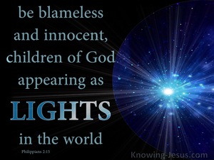 Philippians 2:15 Shine As Lights In The World (aqua)