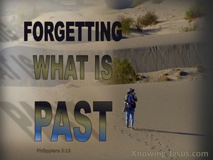 Philippians 3:13 Forgetting The Past I Press On (beige)