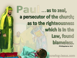 Philippians 3:6 As To Zeal A Persecutor Of The Church (green) 