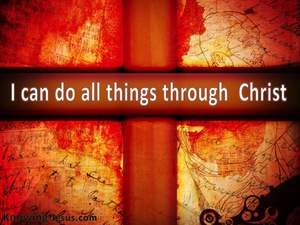 Philippians 4:13 All Things Through Christ (brown)