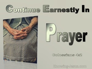 Colossians 4:2 Continue Earnestly In Prayer (sage)