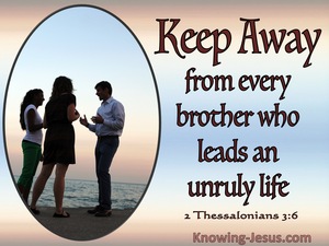 2 Thessalonians 3:6 Keep Away From Those Who Do Not Live Godly Lives (pink)