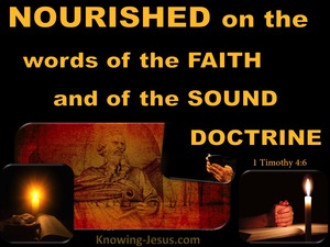 1 Timothy 4:6 Nourished On The Word Of The Faith And Sound Doctrine (gold)