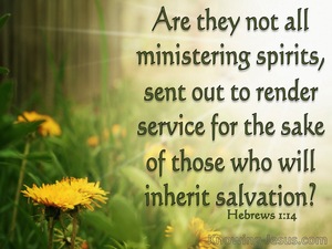 Hebrews 1:14 Are They Not All Ministering Spirits (green)
