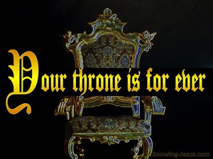 Hebrews 1:8 Your Throne O God Is Established In Heaven (yellow)
