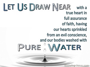 Hebrews 10:22 Bodies Washed With Pure Water (white)