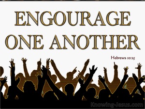 Hebrews 10:25 Not Forsaking The Assembling Together (gold)