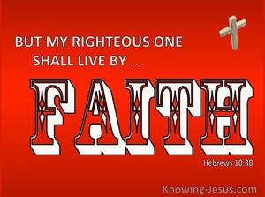 Now the just shall live by faith Hebrews 10:38  ITALIC Vinyl Decal 7" x 25"