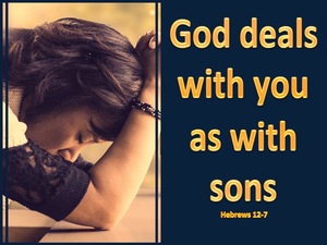 Hebrews 12:7 God Deals With You As Sons (gold)
