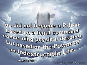Hebrews 7:16 The Power Of An Indestructible Life (white)